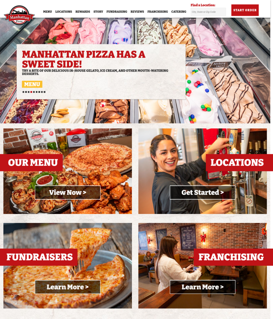 Manhattan Pizza New Website